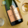 Etichetta di vino in bottiglia di champagne in metallo